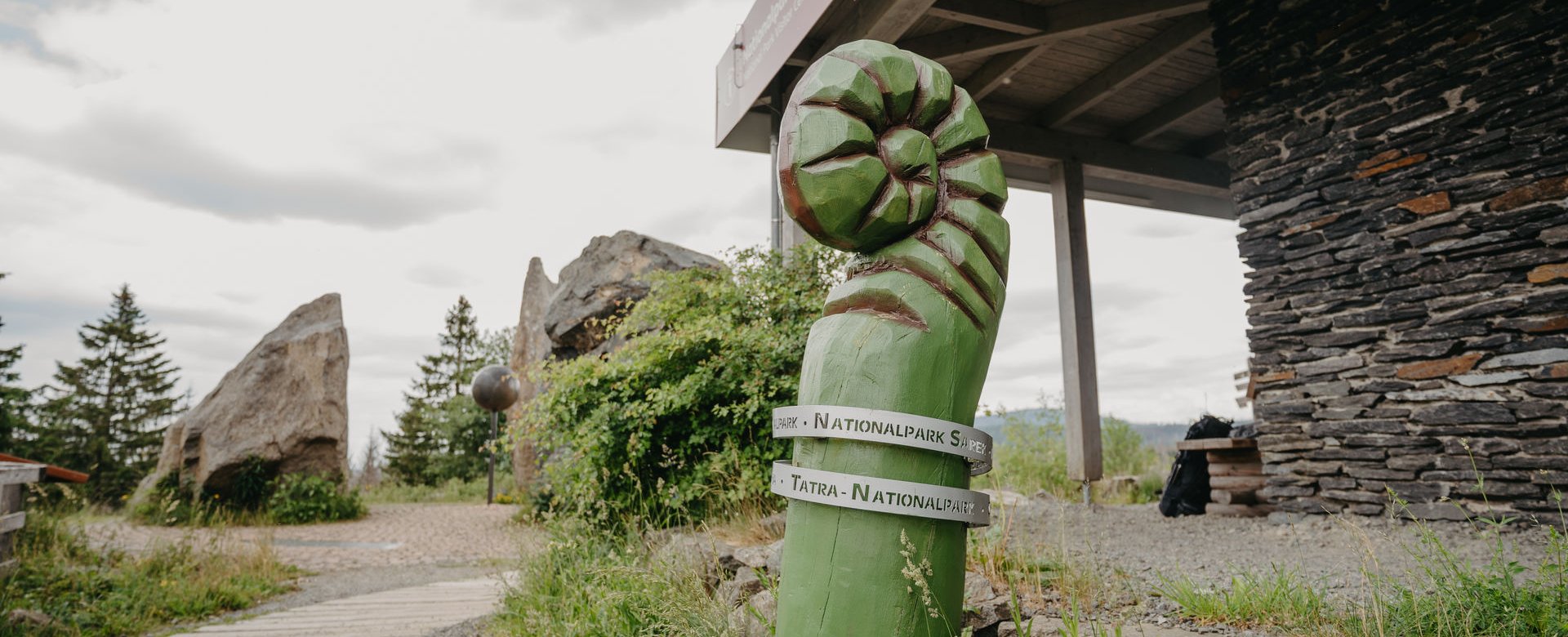 Stehle des Nationalparks Harz in Torfhaus