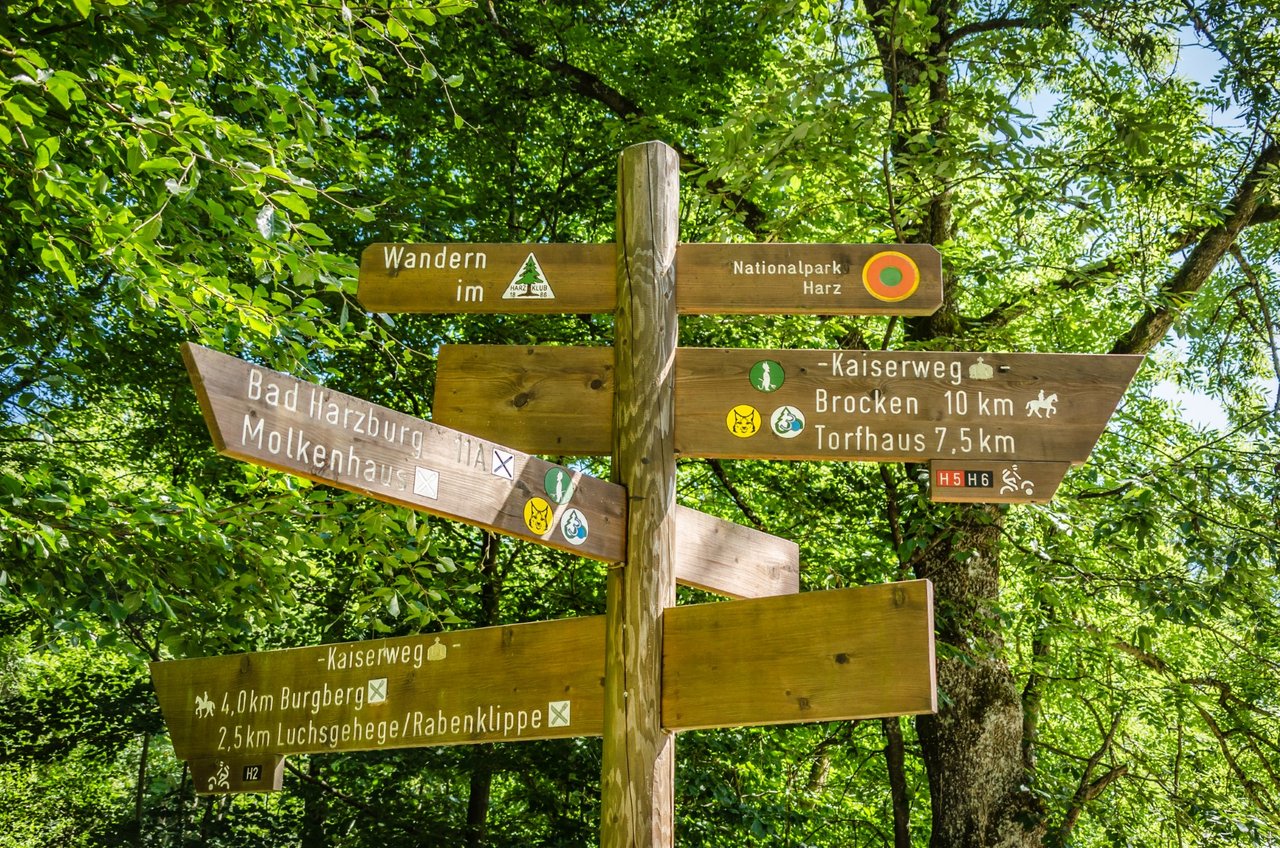 Kaiserweg Oberharz Wegweiser