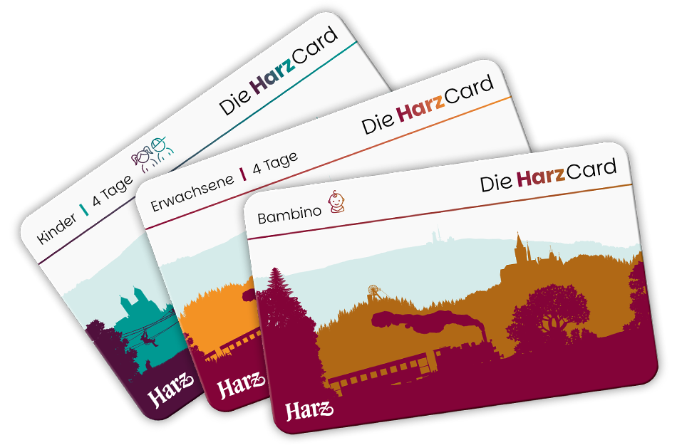 die verschiedenen Harz-Cards zur Präsentation
