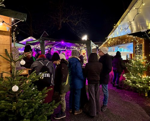 Altenauer Wintermarkt mit vielen Personen zwischen verschiedenen Ständen