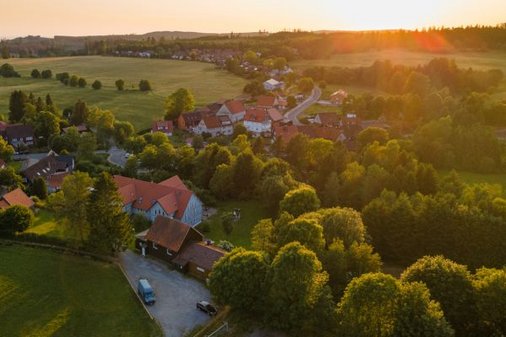 Blick über Buntenbock bei Sonnenuntergang 