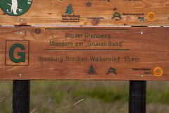 Schild Harzer Grenzweg wandern Oberharz