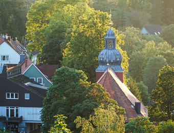 Blick auf die Kirche Altenaus