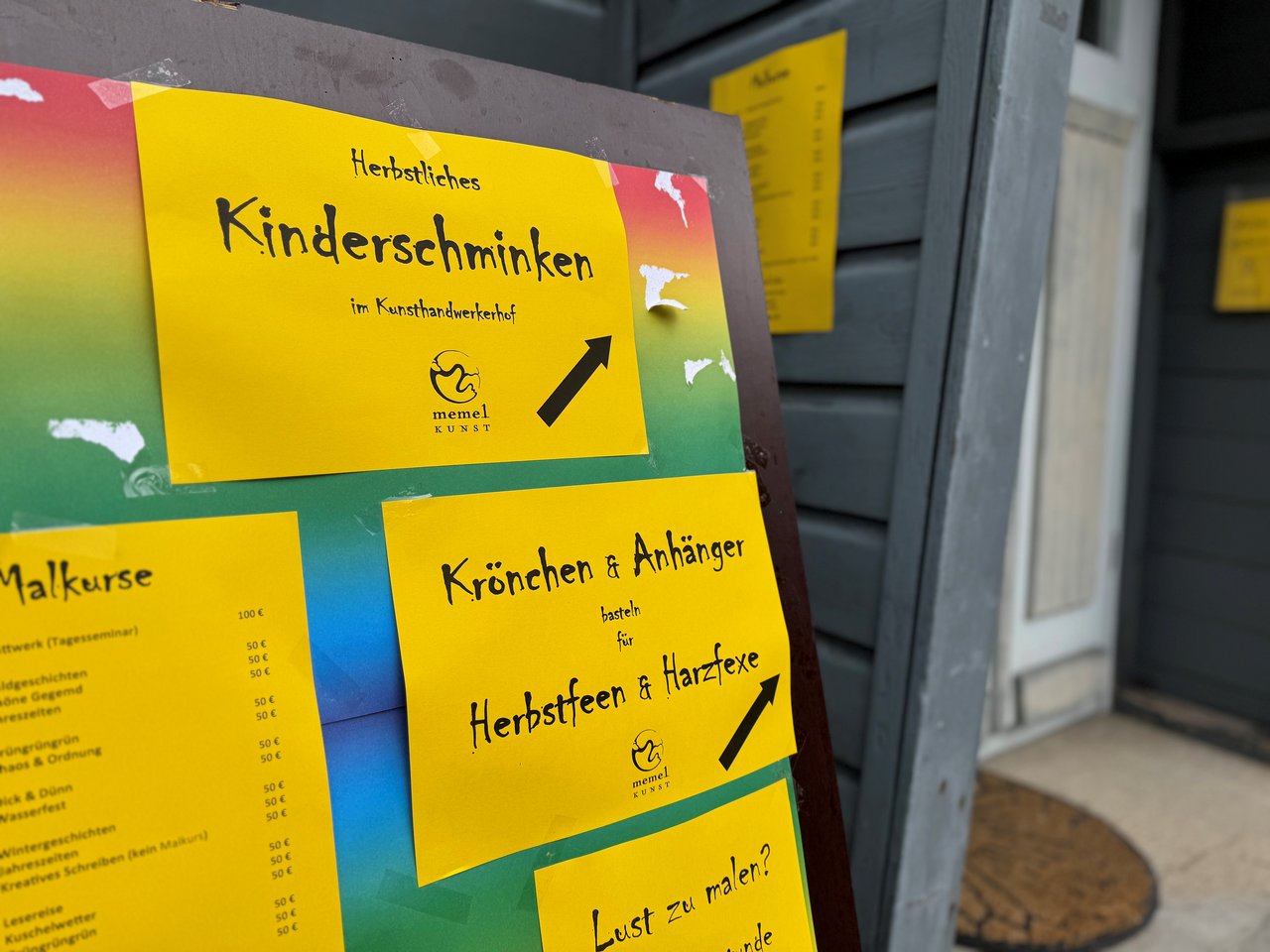 Plakat zum Kindreschminken
