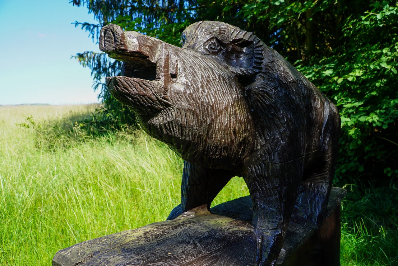 Geschnitztes Wildschwein