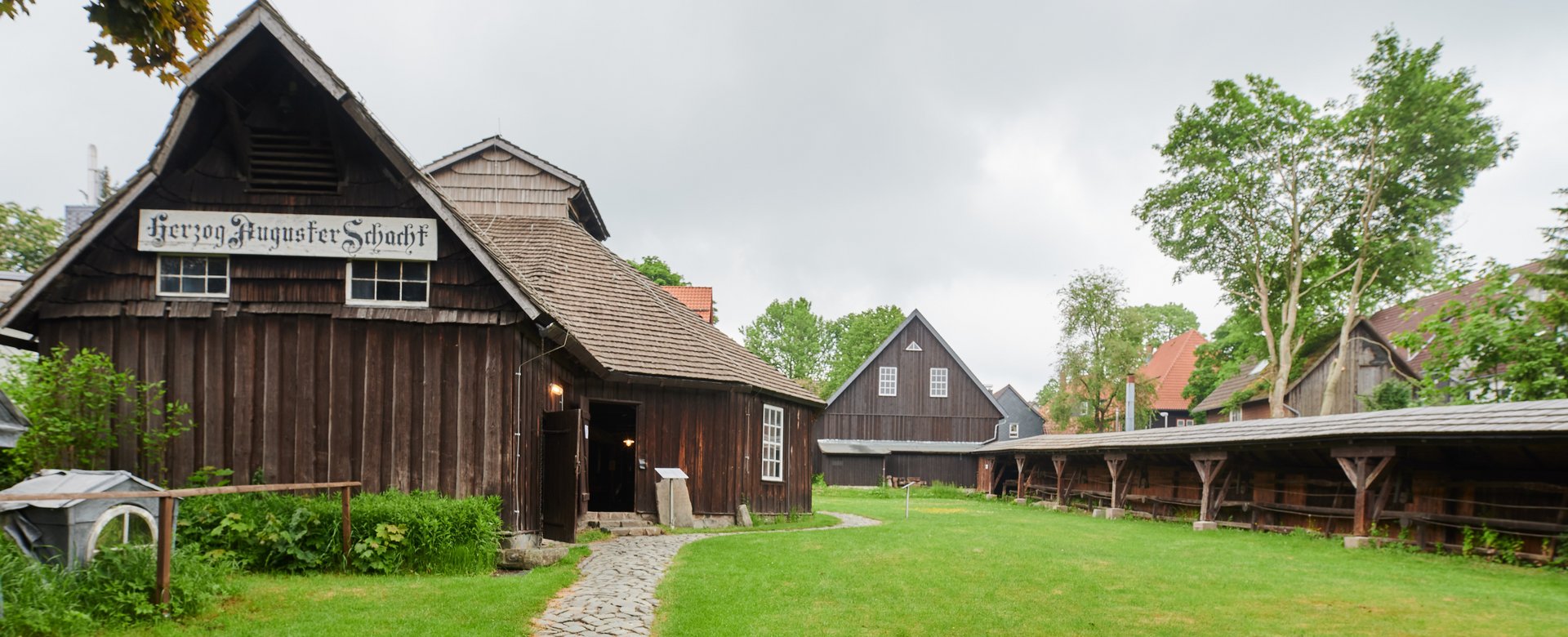 Außengelände des Oberharzer Bergwerksmuseums