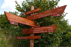 Oberharz Torfhaus wandern Wegweiser