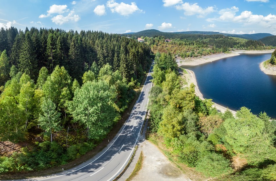Okertalsperre Oberharz. Fahrradfahren