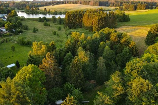 Blick über Wiesen und Teiche Buntenbocks 