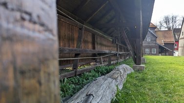 Feldgestänge im Freigelände beim Ottiliae-Schacht