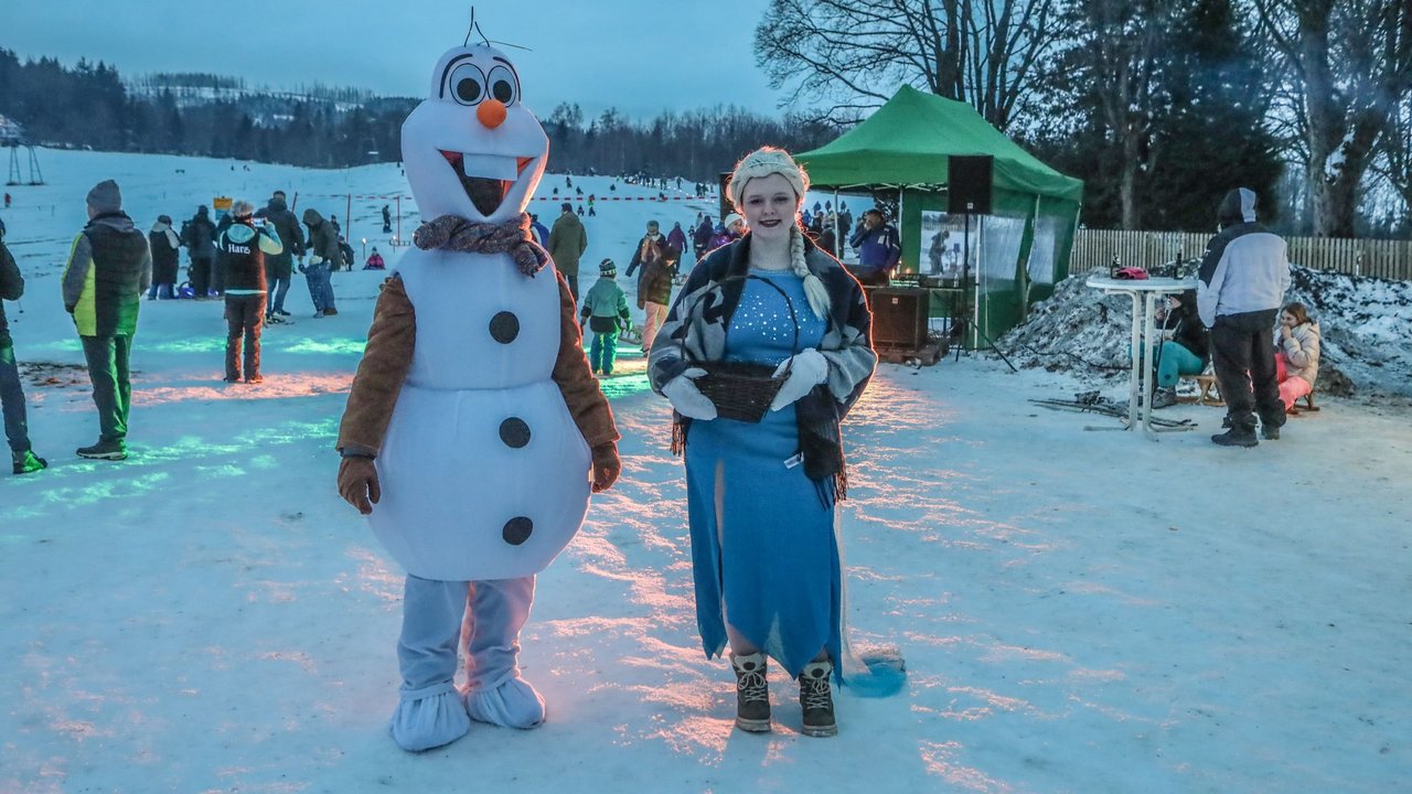 Schneemann Olaf und Elsa als Gäste 