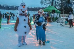 Schneemann Olaf und Elsa als Gäste 