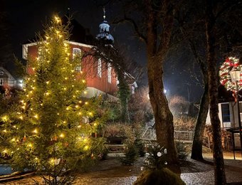 Blick auf Wintermarkt Altenau 