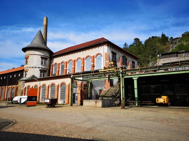 Blick in den Innenhof des Erzbergwerks Rammelsberg 